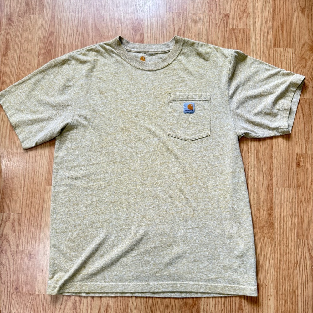 Carhartt Original Fit K87 Pocket Tee M Heather Tan Beige Workwear